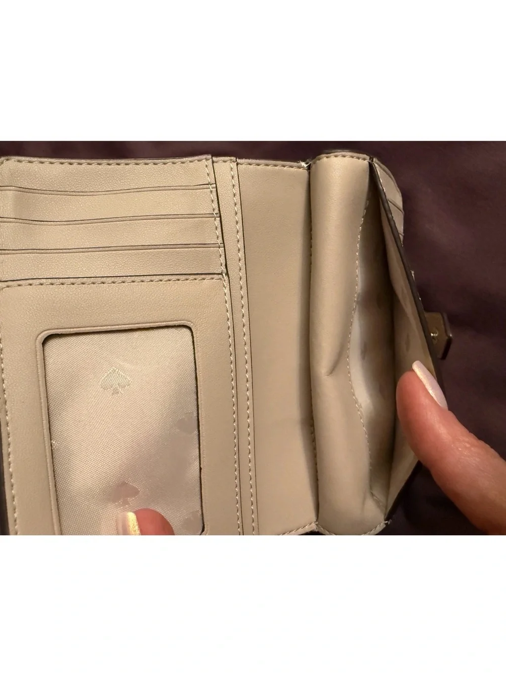 Kate Spade Medium Rose Gold Glitter Wallet - Picture 6 of 8